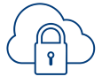 Icon of a cloud and a lock